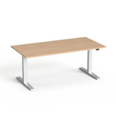 Písací stôl, výškovo nastaviteľný, 160x80 cm, MAYAH "Freedom SV-303", jaseň
