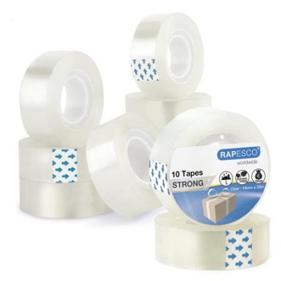 Lepiaca páska, 19 mm x 33 m, RAPESCO, 10 ks,  priehľadná
