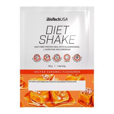 Srvátkový nápoj v prášku, 30g, BIOTECH USA "Diet Shake", slaný karamel