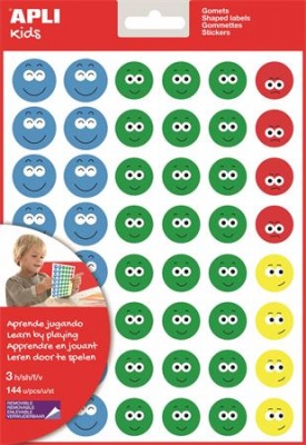 Nálepky, emoji, APLI Kids "Stickers", šťastné tváre