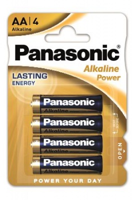 Batéria, AA tužková, 4 ks, PANASONIC "Alkaline power"