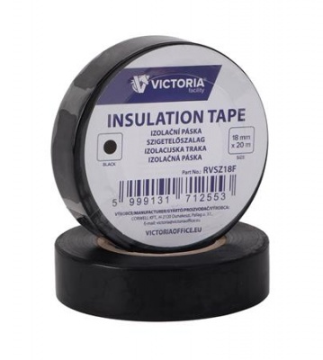 Izolačná páska, 18 mm x 20 m, VICTORIA FACILITY, čierna