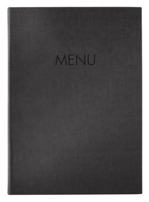 Obal na jedálny lístok, A4, tvrdá obálka, SIGEL, antracitový