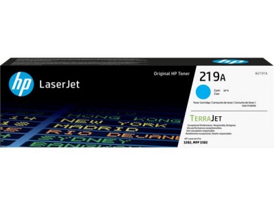 W2191A laserový toner pre tlačiareň LaserJet Pro 3202, HP219A, azúrový, 1 200 strán