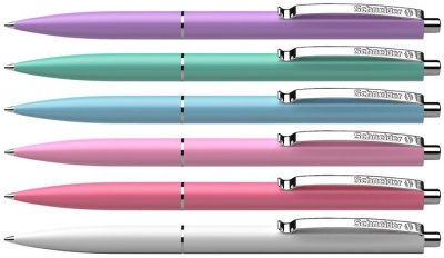 Guľôčkové pero, 0,5 mm, stláčací mechanizmus, telo pera: mix farieb, SCHNEIDER "K15", modrá