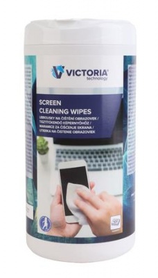 Čistiace utierky na monitor, 100 ks, VICTORIA TECHNOLOGY