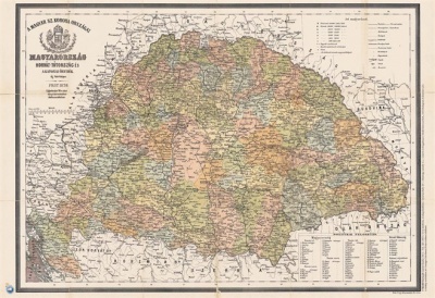 Podložka na stôl, "Uhorsko 1876/Administratíva Magyarország" "Antik Magyarország 1876/Magyarország járásai" výrobok v MJ