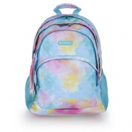 Školská taška, so zipsom, GABOL "Mystic", svetlomodrá, batikovaný efekt