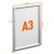 Informačný panel, hliníkový, do exteriéru, A3, DURABLE "Outdoor", strtieborný