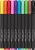 Fixky v rvare štetca, sada, FABER-CASTELL "Black Edition" 10 rôznych farieb